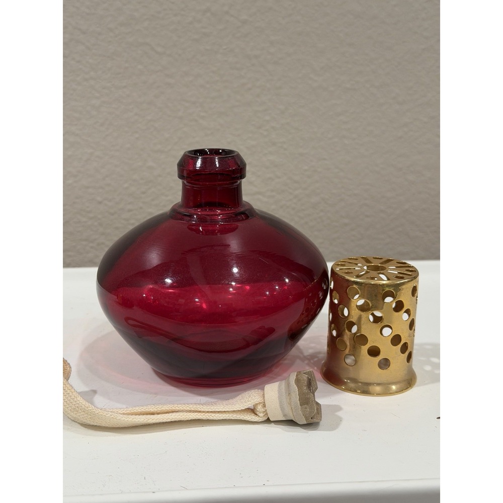 Redolere Ruby Red Fragrance Oil Catalytic Lamp Gold Cap Wick Diffuser 5'
